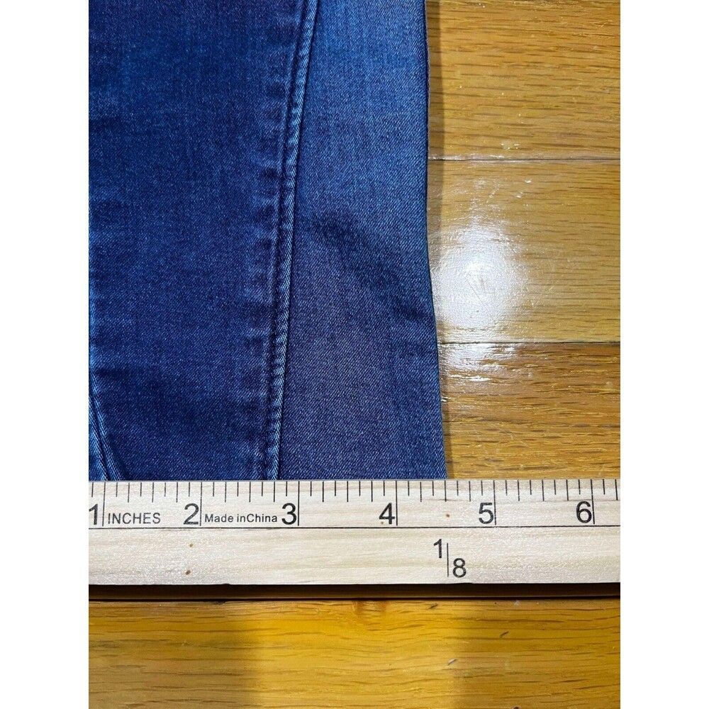 X'pose Attitude Jeans Women's 25x26 Blue High Rise Frayed Ankles Denim - Picture 7 of 8